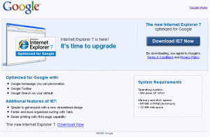 IE7 Google