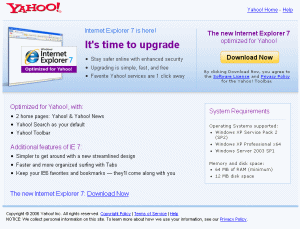 IE7 Yahoo