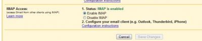 IMAP en Gmail