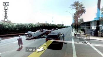 Accidente captado por Google Street view