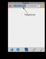 Al momento de estar cargando una página, podemos ver el progreso en la barra de direcciones. Igual que en Safari y Opera si mal no recuerdo.