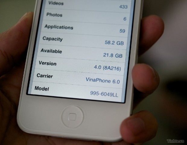 Supuesto iPhone 4 blanco de 64GB
